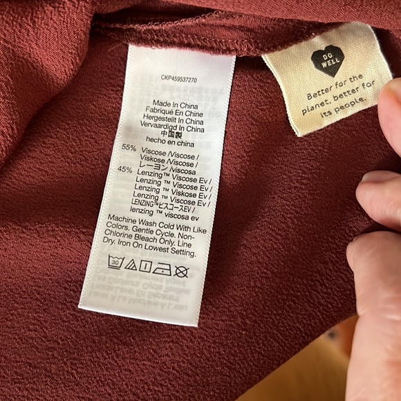 Madewell Novel V-Neck Short Viscose dress size large - Picture 8 of 8